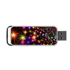 Star Colorful Christmas Abstract Portable Usb Flash (two Sides) by Dutashop