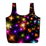 Star Colorful Christmas Abstract Full Print Recycle Bag (L) Back