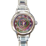 Vectors Background Round Italian Charm Watch Front