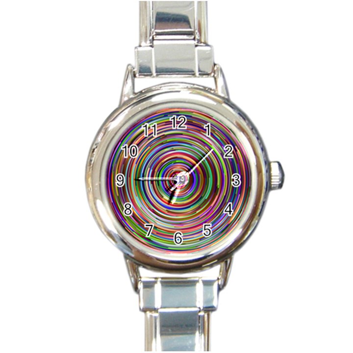 Vectors Background Round Italian Charm Watch