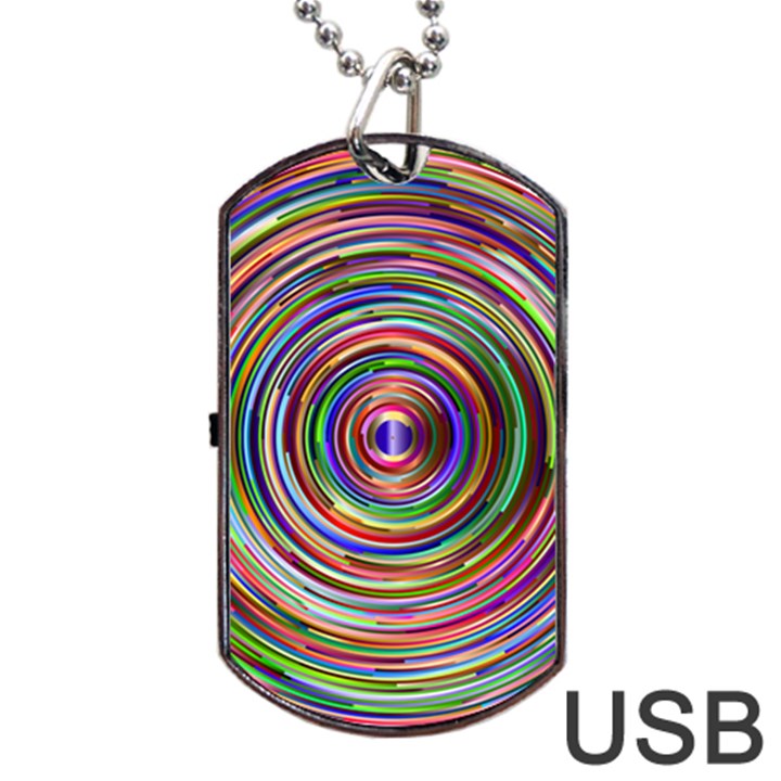 Vectors Background Dog Tag USB Flash (One Side)