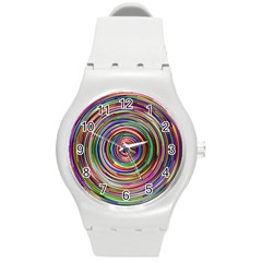 Vectors Background Round Plastic Sport Watch (m) by Dutashop