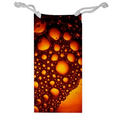 Bubbles Abstract Art Gold Golden Jewelry Bag by Dutashop