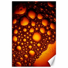 Bubbles Abstract Art Gold Golden Canvas 24  X 36  by Dutashop