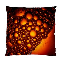 Bubbles Abstract Art Gold Golden Standard Cushion Case (two Sides) by Dutashop