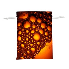 Bubbles Abstract Art Gold Golden Lightweight Drawstring Pouch (l) by Dutashop