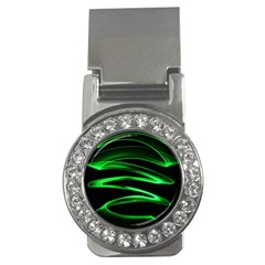 Green Light Painting Zig-zag Money Clips (cz)  by Dutashop