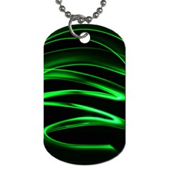 Green Light Painting Zig-zag Dog Tag (two Sides) by Dutashop