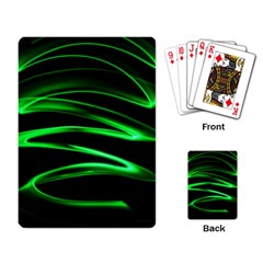 Green Light Painting Zig-zag Playing Cards Single Design (rectangle) by Dutashop