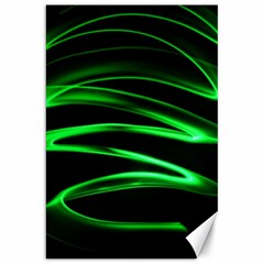 Green Light Painting Zig-zag Canvas 20  X 30  by Dutashop