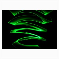 Green Light Painting Zig-zag Large Glasses Cloth by Dutashop