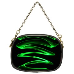 Green Light Painting Zig-zag Chain Purse (two Sides) by Dutashop