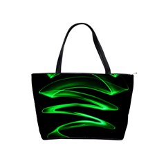 Green Light Painting Zig-zag Classic Shoulder Handbag by Dutashop