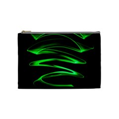 Green Light Painting Zig-zag Cosmetic Bag (medium) by Dutashop