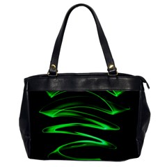 Green Light Painting Zig-zag Oversize Office Handbag by Dutashop