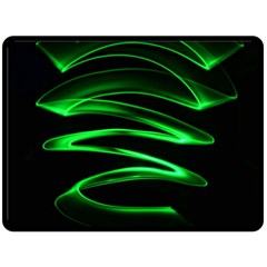 Green Light Painting Zig-zag Fleece Blanket (large)  by Dutashop