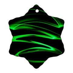 Green Light Painting Zig-zag Ornament (snowflake) by Dutashop