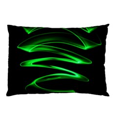 Green Light Painting Zig-zag Pillow Case (two Sides) by Dutashop