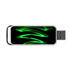 Green Light Painting Zig-zag Portable Usb Flash (two Sides) by Dutashop