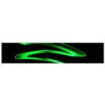 Green Light Painting Zig-zag Small Flano Scarf Back