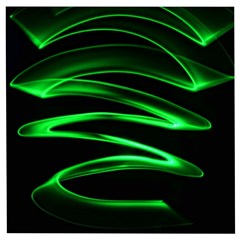 Green Light Painting Zig-zag Wooden Puzzle Square by Dutashop