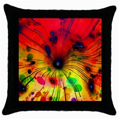 Illustrations Structure Lines Throw Pillow Case (black) by Dutashop