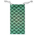 Pattern Texture Geometric Pattern Green Jewelry Bag Front