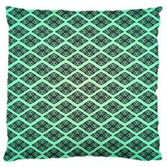 Pattern Texture Geometric Pattern Green Large Cushion Case (two Sides) by Dutashop