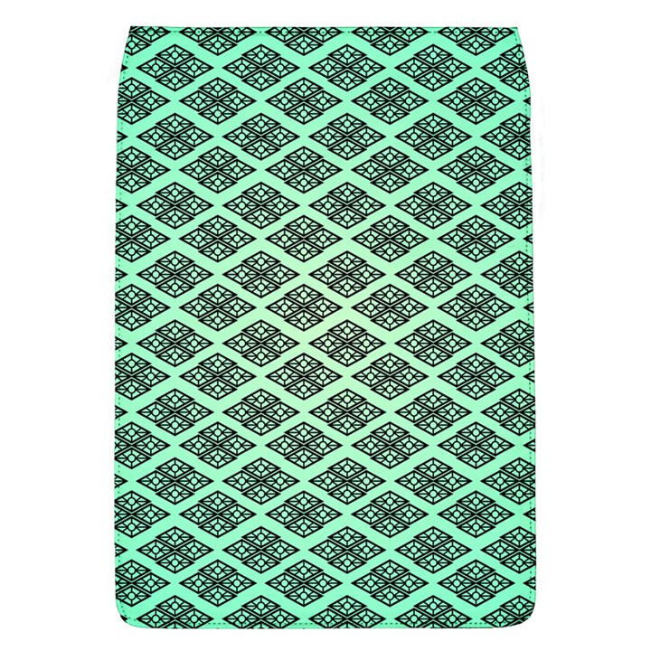 Pattern Texture Geometric Pattern Green Removable Flap Cover (L)