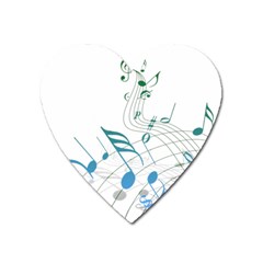 Music Notes Heart Magnet