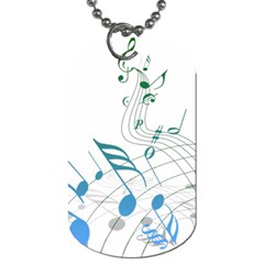 Music Notes Dog Tag (two Sides)