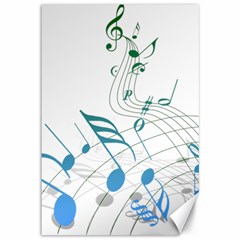 Music Notes Canvas 12  X 18 