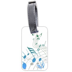 Music Notes Luggage Tag (two Sides)