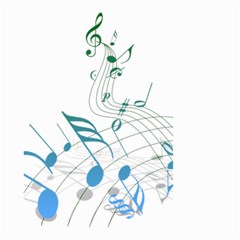 Music Notes Small Garden Flag (two Sides)