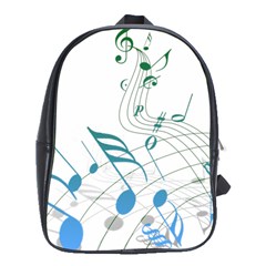 Music Notes School Bag (xl)