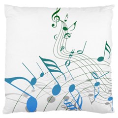 Music Notes Standard Flano Cushion Case (one Side) by Dutashop