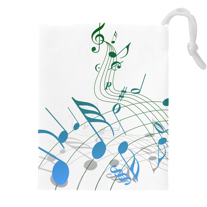 Music Notes Drawstring Pouch (5XL)