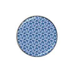 Blue Pattern Scrapbook Hat Clip Ball Marker (10 Pack)