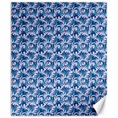 Blue Pattern Scrapbook Canvas 8  X 10 