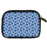 Blue Pattern Scrapbook Digital Camera Leather Case Back