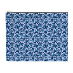 Blue Pattern Scrapbook Cosmetic Bag (xl)