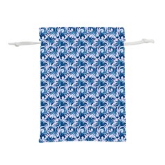 Blue Pattern Scrapbook Lightweight Drawstring Pouch (m)