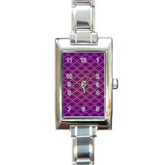 Pattern Texture Geometric Patterns Purple Rectangle Italian Charm Watch