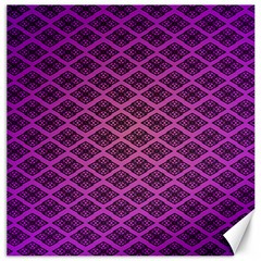 Pattern Texture Geometric Patterns Purple Canvas 16  X 16  by Dutashop