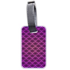 Pattern Texture Geometric Patterns Purple Luggage Tag (two Sides) by Dutashop