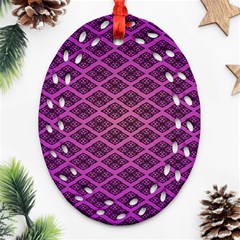 Pattern Texture Geometric Patterns Purple Ornament (oval Filigree) by Dutashop