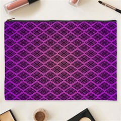 Pattern Texture Geometric Patterns Purple Cosmetic Bag (xxxl)