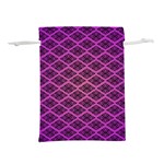 Pattern Texture Geometric Patterns Purple Lightweight Drawstring Pouch (S) Front