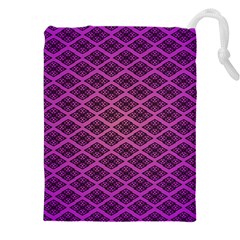 Pattern Texture Geometric Patterns Purple Drawstring Pouch (5xl)