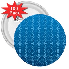 Background Texture Pattern Blue 3  Buttons (100 Pack)  by Dutashop